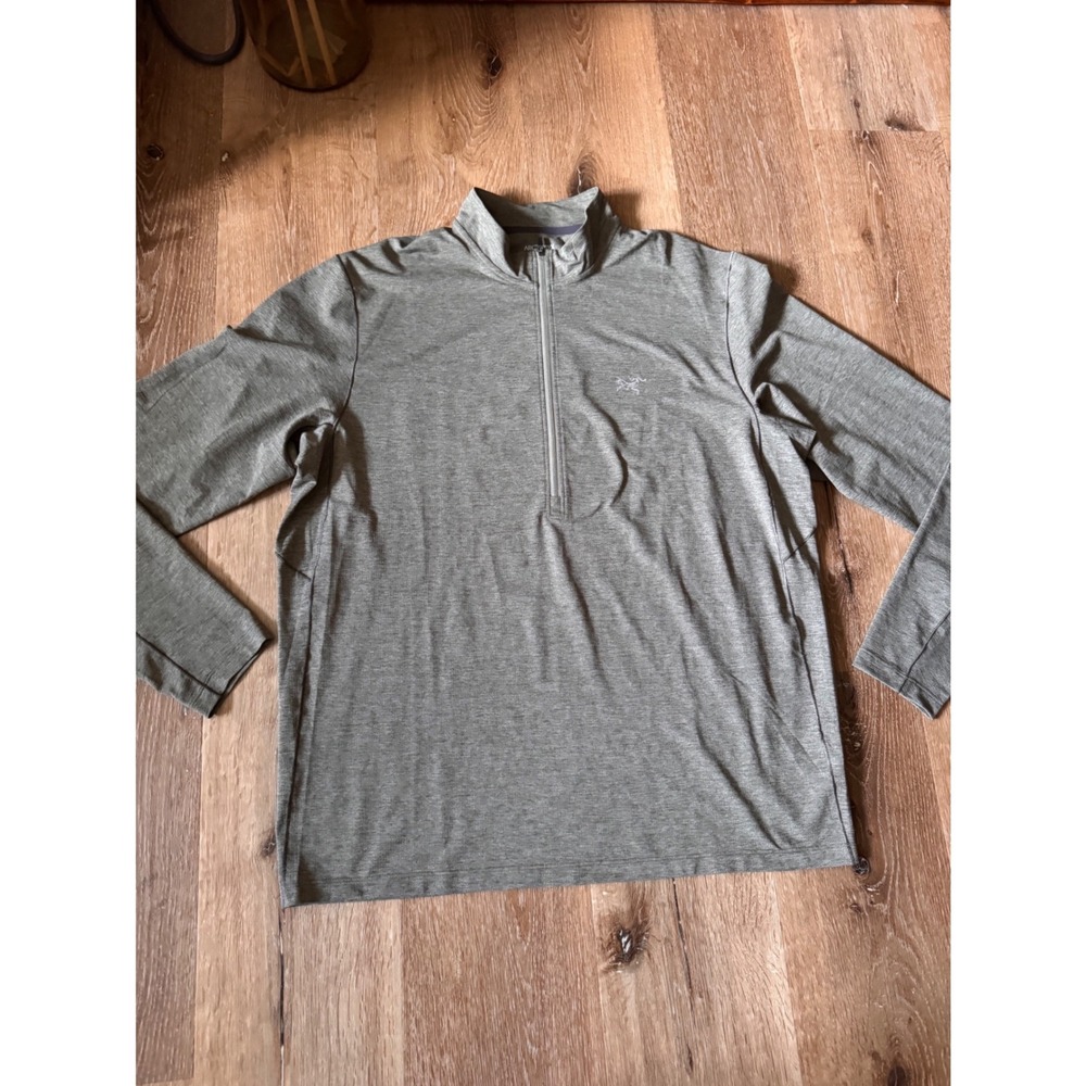 Arcteryx Men Olive‎ Cormac Zip Neck LS Mens Size L